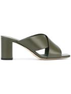Saint Laurent Lou Lou 70 Sandals - Green