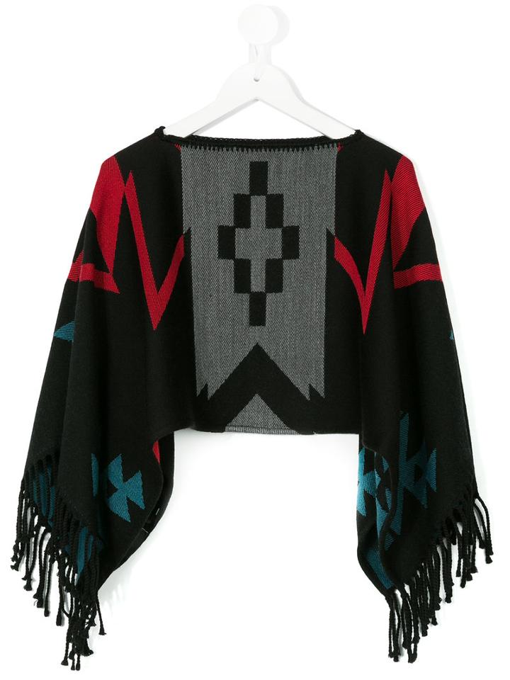 Marcelo Burlon County Of Milan Kids - Aztec Shawl - Kids - Wool - One Size, Black