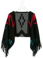Marcelo Burlon County Of Milan Kids - Aztec Shawl - Kids - Wool - One Size, Black