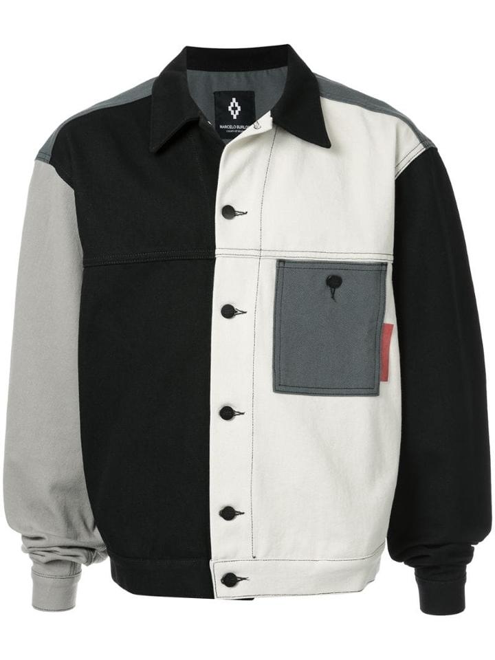 Marcelo Burlon County Of Milan Colour-blocked Denim Jacket -