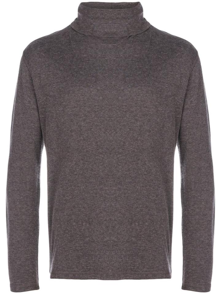 Majestic Filatures Roll Neck Sweater - Brown