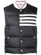 Thom Browne 4-bar Matte Nylon Down Vest - Black