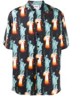 Sss World Corp Printed Relaxed-fit Shirt - Black