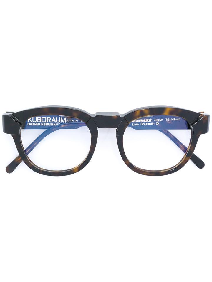 Kuboraum - Tortoiseshell Round Glasses - Unisex - Acetate - One Size, Brown, Acetate