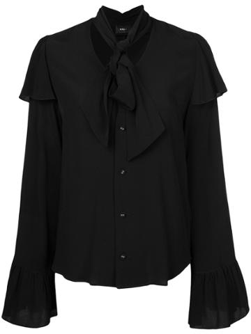 Iil7 Lace Up Kimono Cardigan - Black