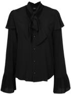 Iil7 Lace Up Kimono Cardigan - Black