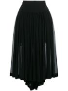 Stella Mccartney Asymmetric Pleated Skirt - Black