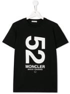 Moncler Kids Printed Logo T-shirt - Black