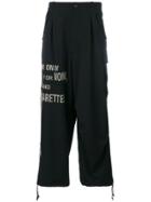Yohji Yamamoto Printed Loose-fit Trousers - Unavailable