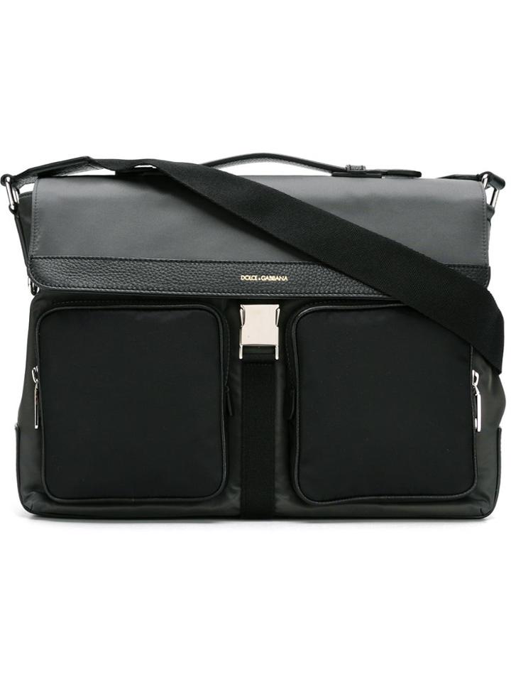 Dolce & Gabbana Flap Messenger Bag - Grey