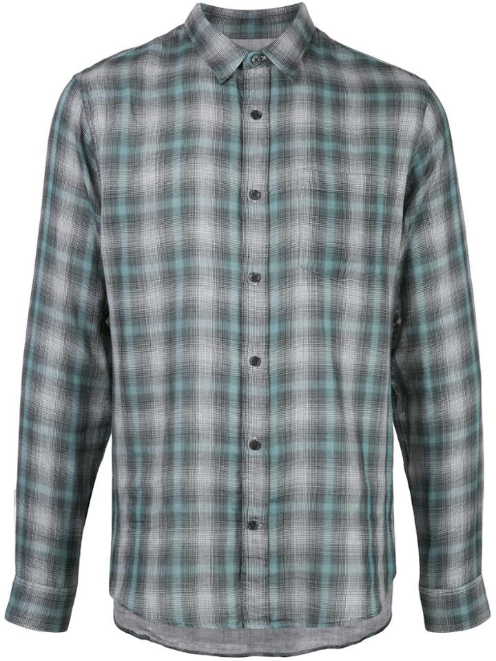 Vince Plaid Long-sleeve Shirt - Green