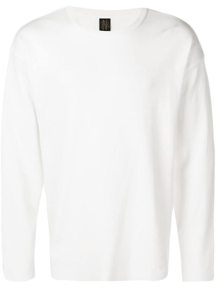 Batoner Crew Neck Sweater - White