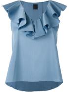 Eggs - Tramont Blouse - Women - Cotton/polyamide/spandex/elastane - 42, Blue, Cotton/polyamide/spandex/elastane