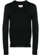 Maison Margiela Elbow Patch Knitted Sweater - Black