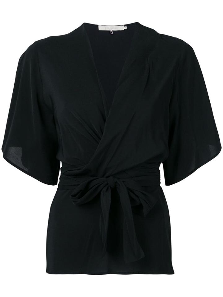 L'autre Chose Tie Waist Blouse - Black