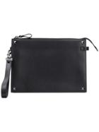 Valentino Leather Clutch - Black