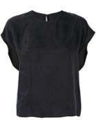 Knott Short-sleeve Shift Top - Blue