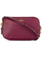 Coach Crossbody Clutch With Rainbow Rivets - Red