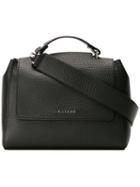 Orciani Flap Shoulder Bag, Women's, Black, Leather