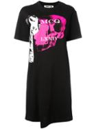 Mcq Alexander Mcqueen Print T-shirt Dress, Women's, Size: Small, Black, Cotton