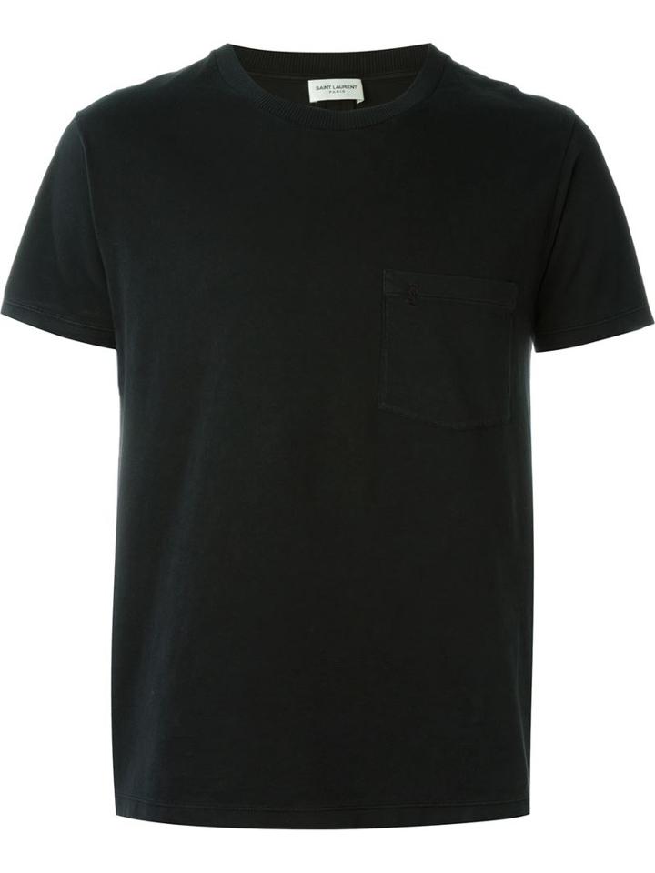 Saint Laurent Classic T-shirt, Men's, Size: Xxl, Black, Cotton