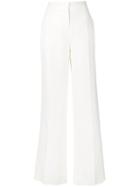 Max Mara Studio High Waisted Flared Trousers - White