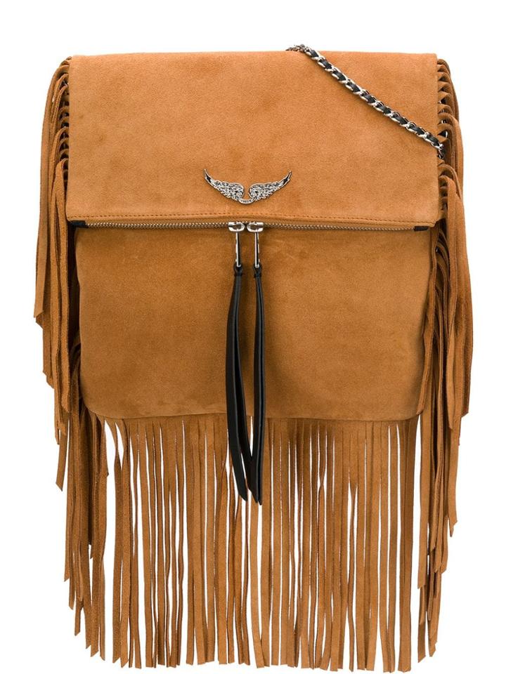 Zadig & Voltaire Rockson Fringes Crossbody Bag - Neutrals