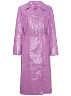 Sies Marjan Bessie Fitted Trench Coat - Pink & Purple