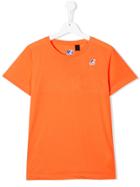 K Way Kids Logo Printed T-shirt - Z05 Orange Extrafluo