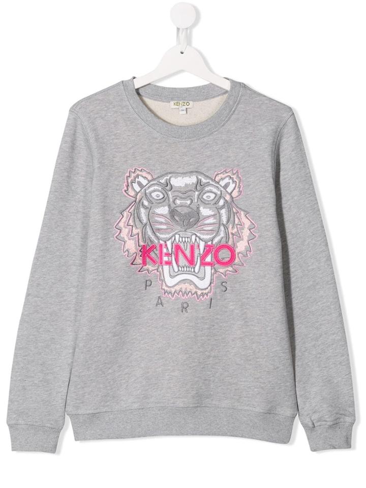 Kenzo Kids Tiger Logo Sweatshirt - Grey