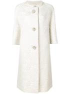 Yves Saint Laurent Vintage Jacquard Midi Dress - Nude & Neutrals