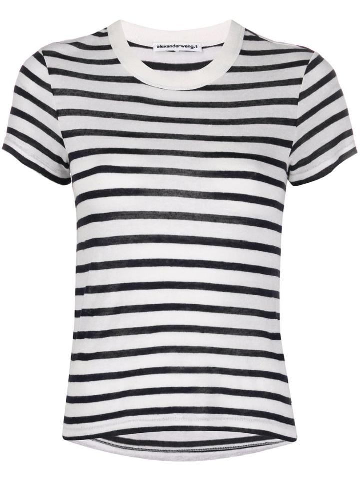 Alexander Wang Striped Boyfriend T-shirt - Blue