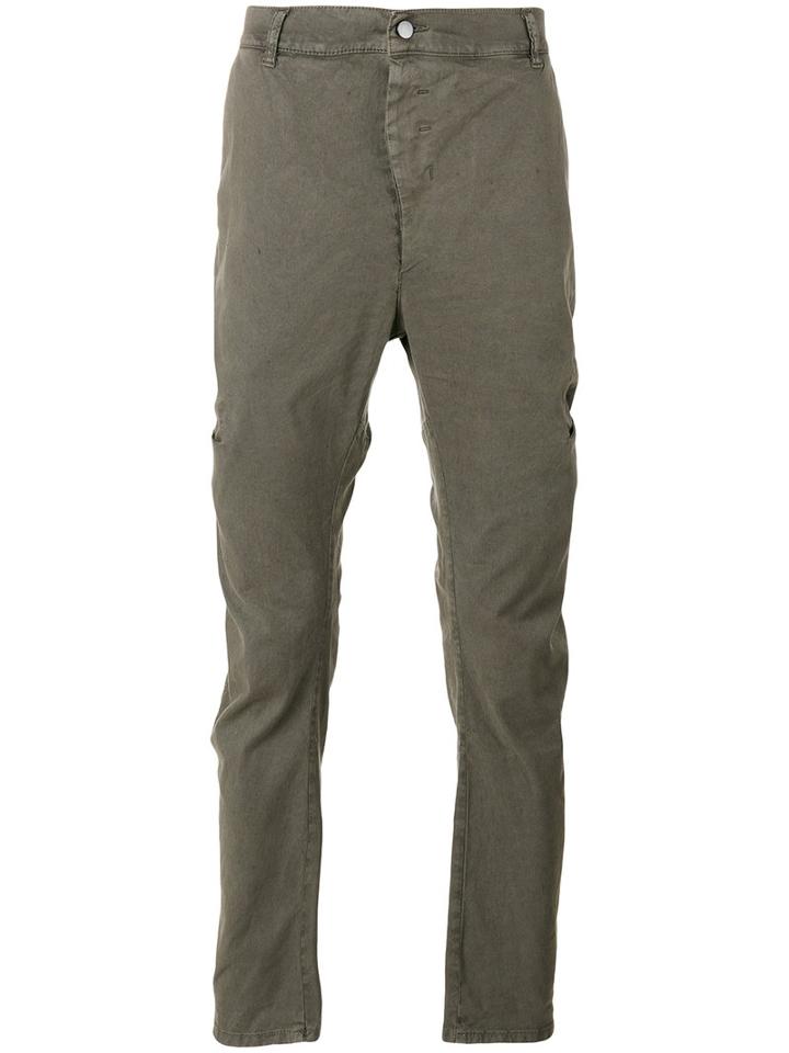 Andrea Ya'aqov Side Pockets Tapered Trousers, Men's, Size: 31, Green, Cotton/linen/flax/elastodiene