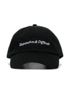 Nasaseasons Black Expensive & Difficult Embroidered Wool Blend Hat