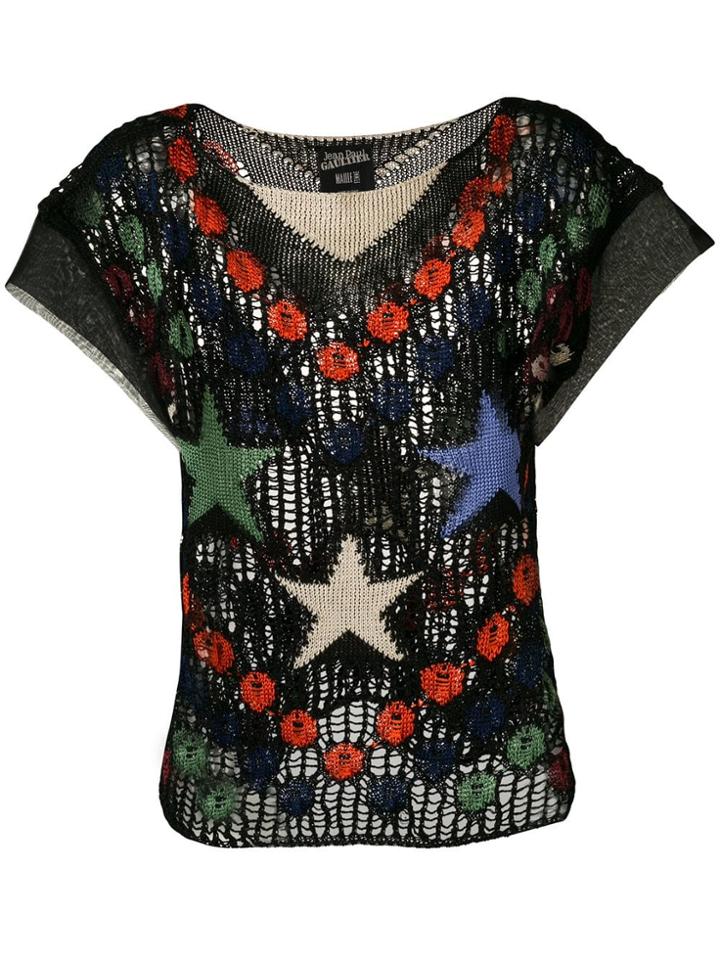 Jean Paul Gaultier Vintage Knitted Net Top - Black
