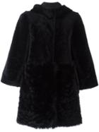 Drome Hooded Coat, Women's, Size: Medium, Black, Lamb Fur/lamb Skin