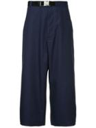 Facetasm Wide Leg Cropped Trousers - Blue