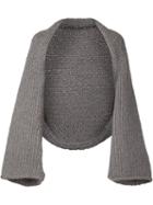 Co Wide Sleeve Cardigan, Women's, Size: Medium, Grey, Angora/wool