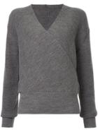 Cityshop V-neck Wrap Jumper - Grey