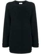 Red Valentino Crew Knit With Long Sleeves - Blue