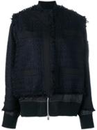 Sacai Tweed Bomber Jacket - Blue
