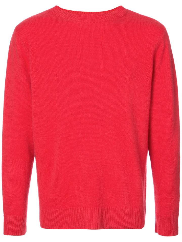 The Elder Statesman Classic Crew Neck Jumper - Red