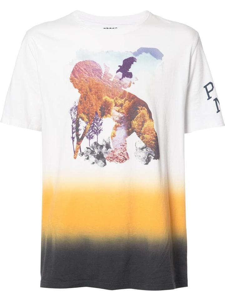 Prps Forest Print Cherub T-shirt, Men's, Size: Large, White, Cotton