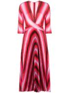 Marco De Vincenzo Striped Pleated Dress - Pink