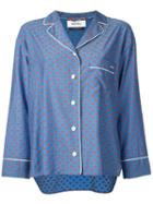 Muveil - Polka Dot Blouse - Women - Cotton/cupro - 36, Blue, Cotton/cupro