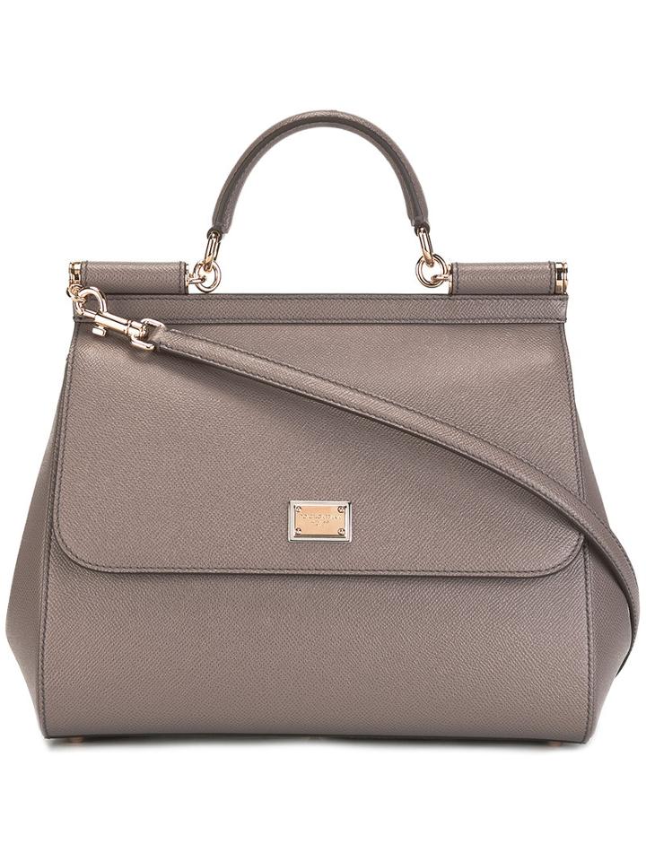 Dolce & Gabbana - Medium Sicily Tote - Women - Leather - One Size, Women's, Grey, Leather