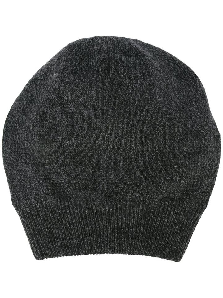 Dolce & Gabbana Heathered Knit Beanie, Men's, Black, Virgin Wool