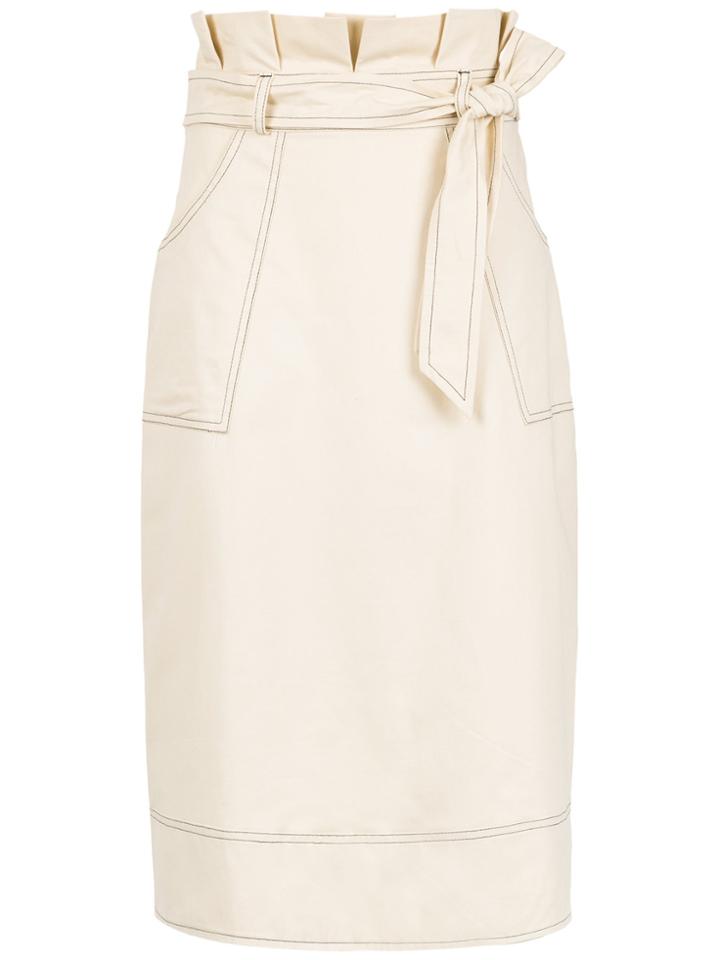 Lilly Sarti Cotton-blend Midi Skirt - Nude & Neutrals