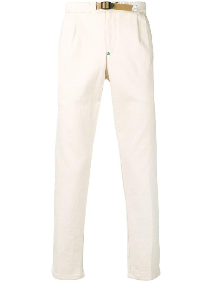 White Sand Straight Leg Trousers - Neutrals