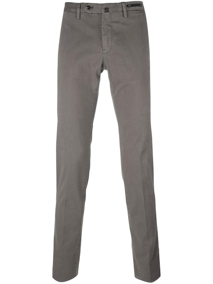 Pt01 Super Slim Fit Chino Trousers, Men's, Size: 52, Grey, Cotton/spandex/elastane